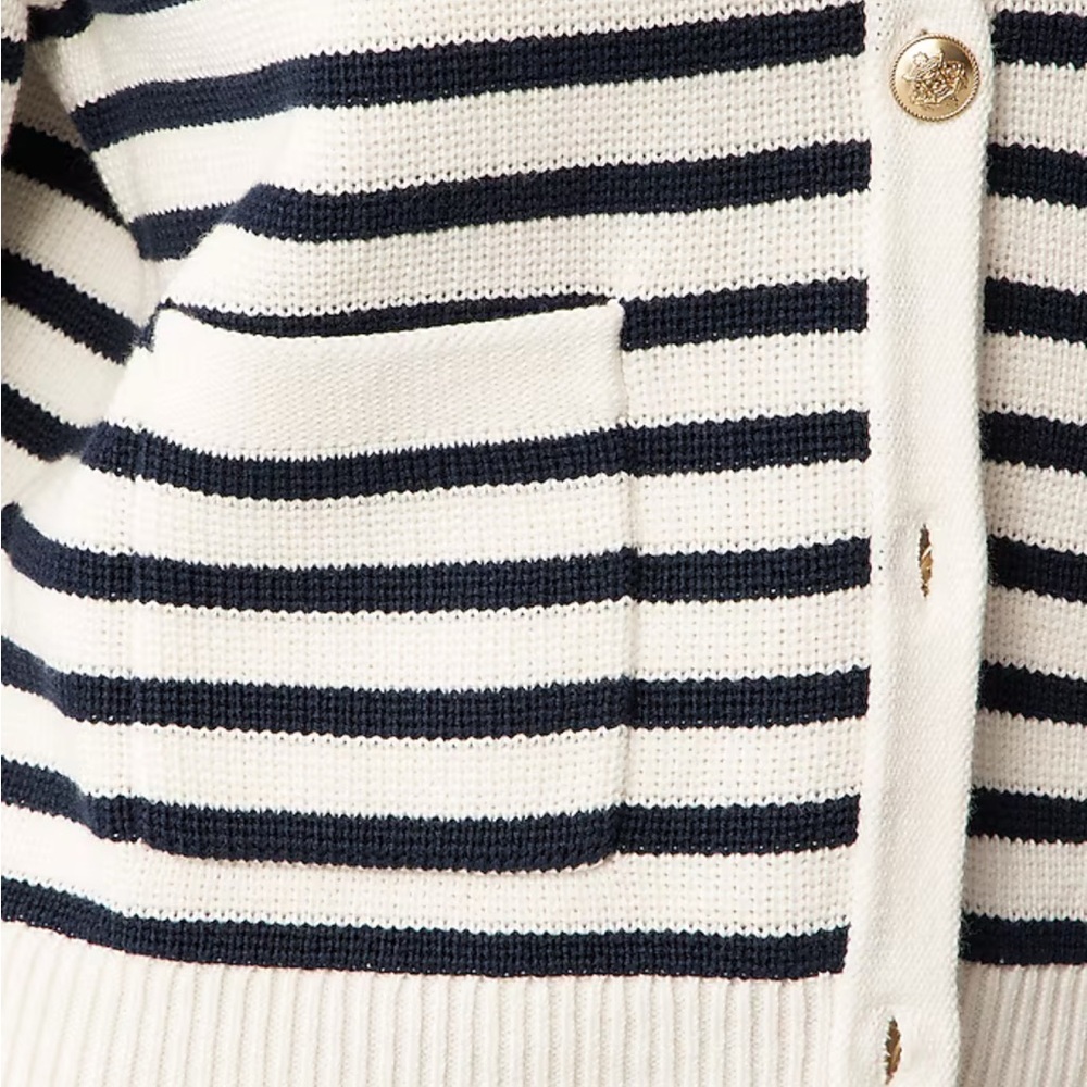 NWT J.Crew New relaxed Emilie sweater lady jacket in stripe Cardigan Sz S - Picture 4 of 9